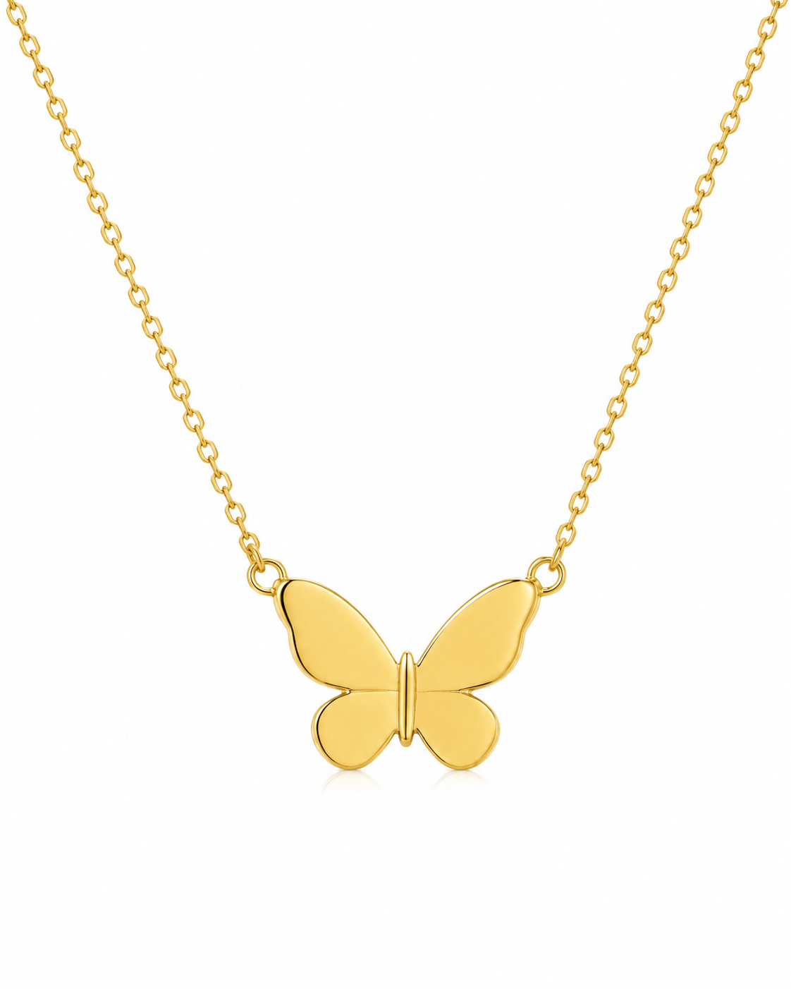 Elegant Gold Butterfly Pendant Necklace